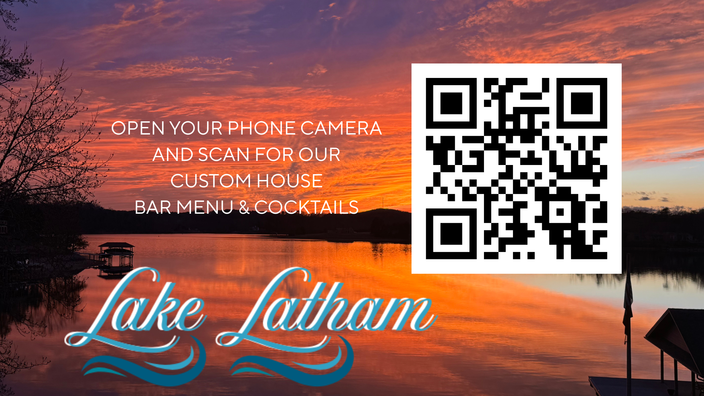 Lake Latham Bar Menu