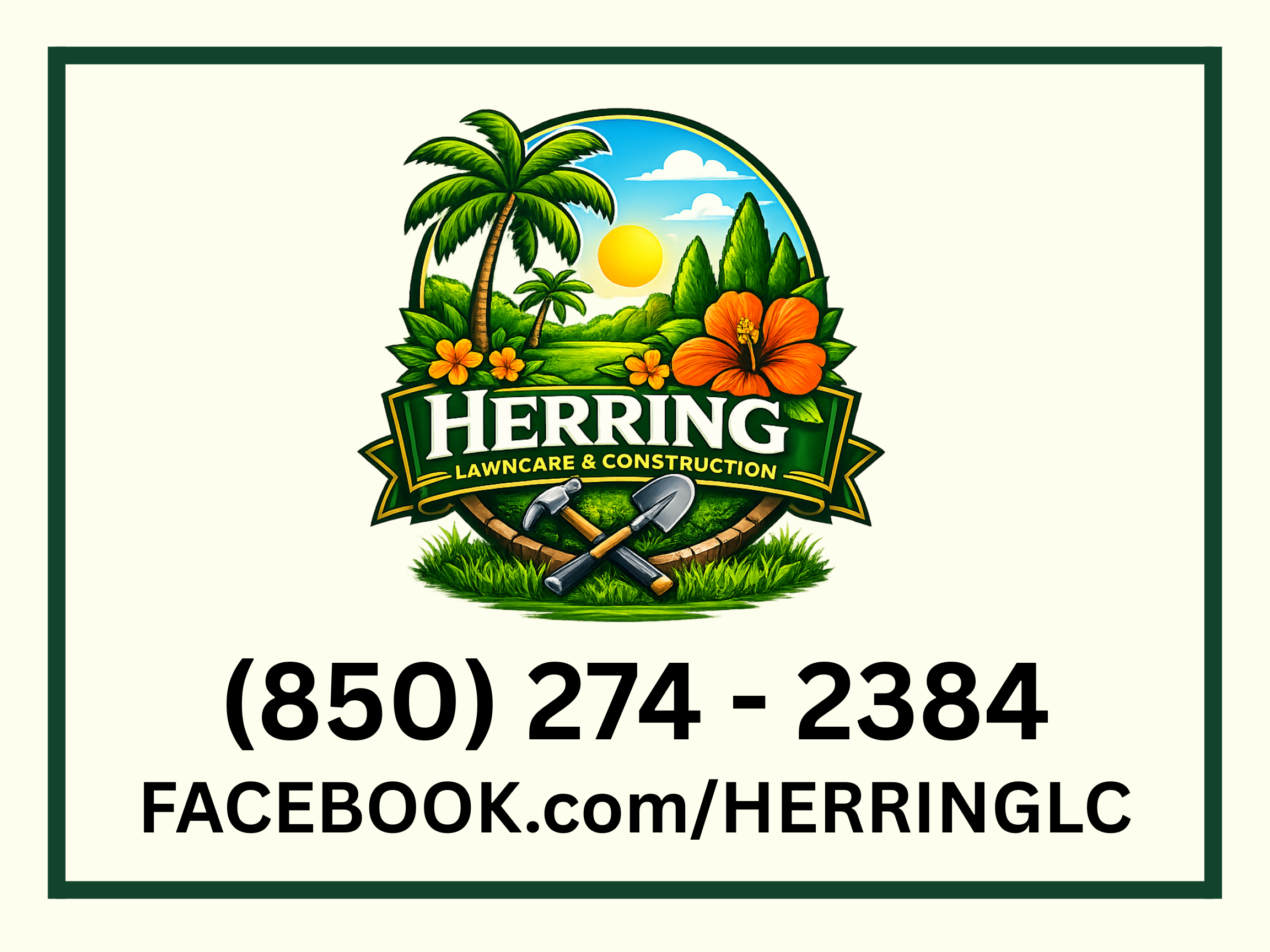 Herring Lawncare Yard Sign