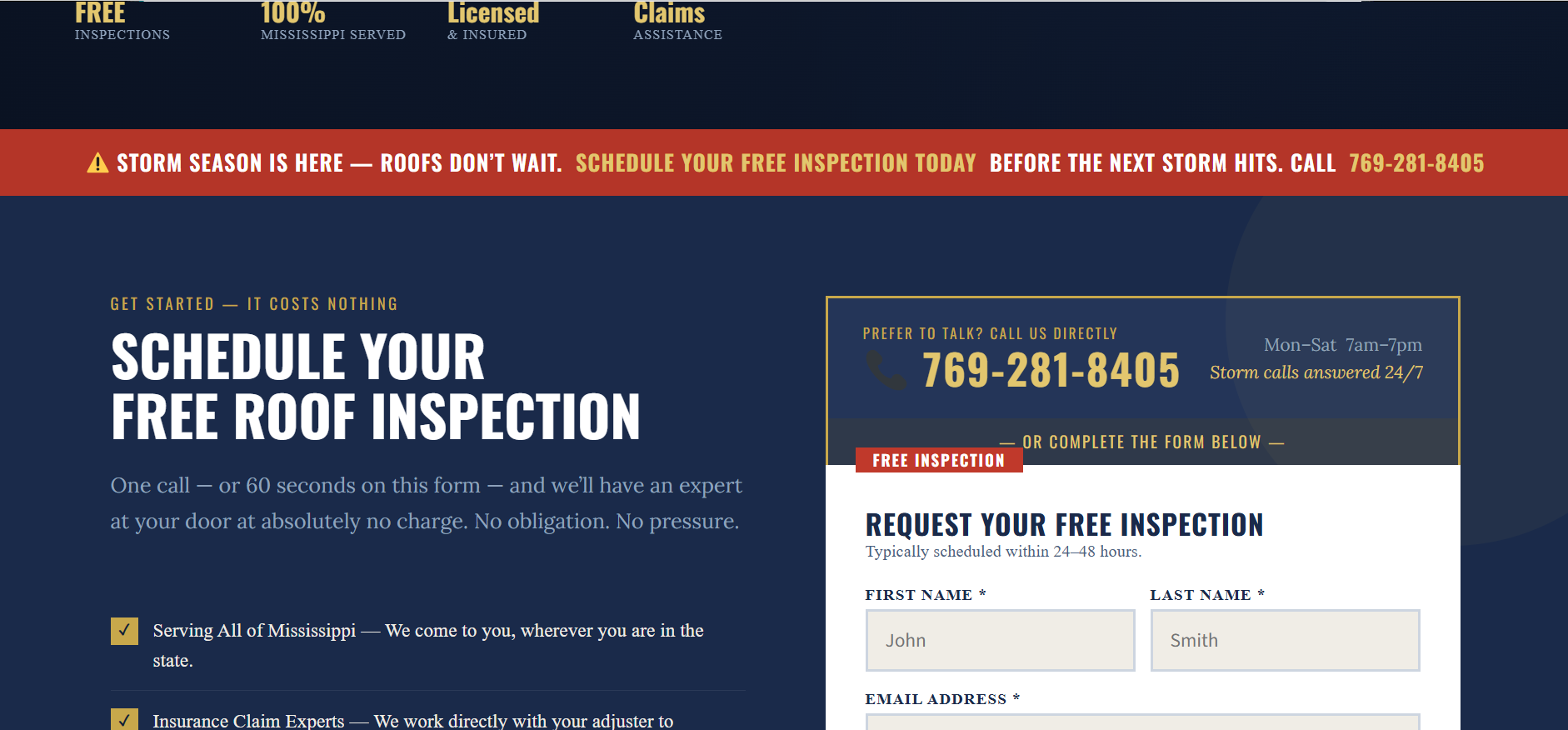 Magnolia Roofing Homepage
